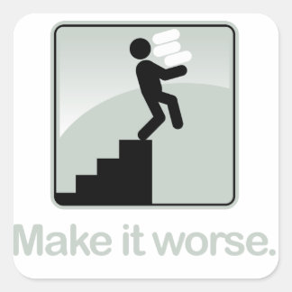 Quadrado Torne-o pior adesivo