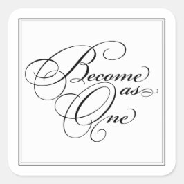 Quadrado Torne-se um adesivo cristão de casamentos