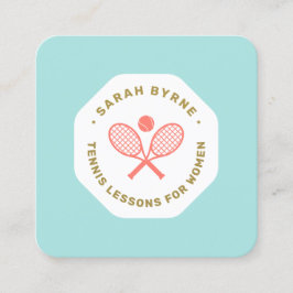 Quadrado Treinador de tênis para Cartão de visita de Praça 
