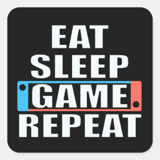 Quadrado Um adesivo de jogador. Videos games engraçados