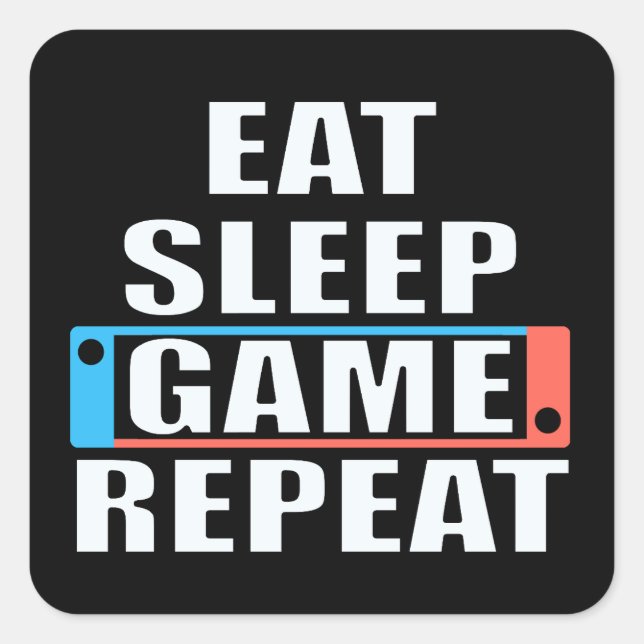 Quadrado Um adesivo de jogador. Videos games engraçados (Frente)