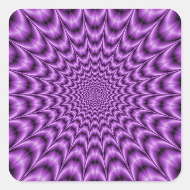 Quadrado Web explosiva no adesivo roxo (Frente)