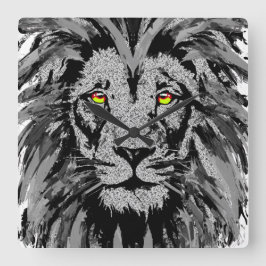 Quadrado Zodiac Leo - Desenho De Retrato De Leão - Relógio