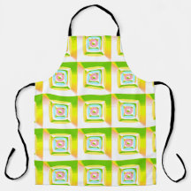 Quadrados 3D Inflados Verde Lima Amarelo Azul Rosa
