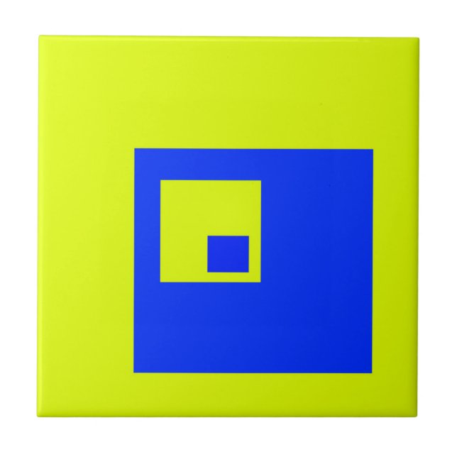 Quadrados amarelos e azuis (Frente)