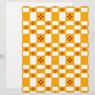 Quadrados Brancos Amarelos Amarelos do México Zia