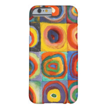 Quadrados com Círculos Concentrados por Kandinsky