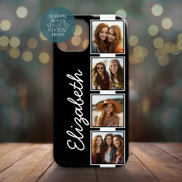 Quadrados de Colagem de Fotos Pretos e Brancos Per