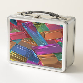 Quadrados de vidro - Lunchbox de metal