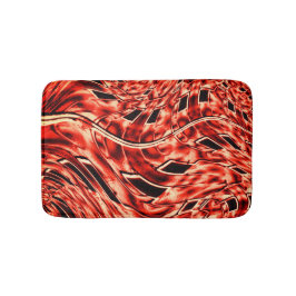 Quadrados tortos espelhados no tapete de banho de