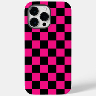 Quadrados verificados retro geométrico preto-rosa-