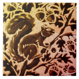 Quadrícula Floral de Forrageira Dourada de Ferruge