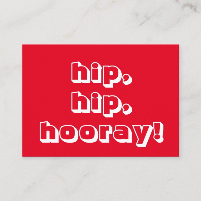 quadril, quadril, coroa! Parabéns, cartão branco v (Frente)