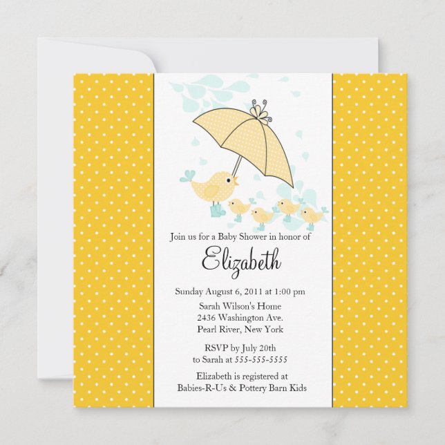 QUADRILÁTEROS mamã & convite do chá de fraldas do (Frente)