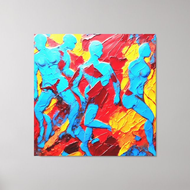 Quadro Abstrato em Canvas A Reconstrução Humana (Frente)