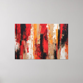 Quadro Abstrato Vermelho, preto etc... em Canvas