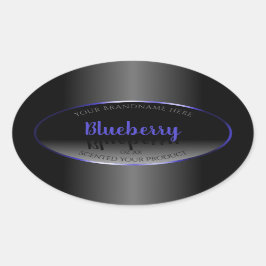 Quadro azul brilhante de etiquetas de produto pret