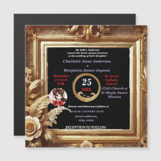 Quadro Botânico Floral do Ouro 3D Antiquado