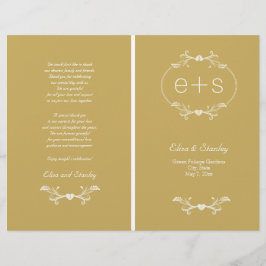 Quadro branco, iniciais douradas programa de casam