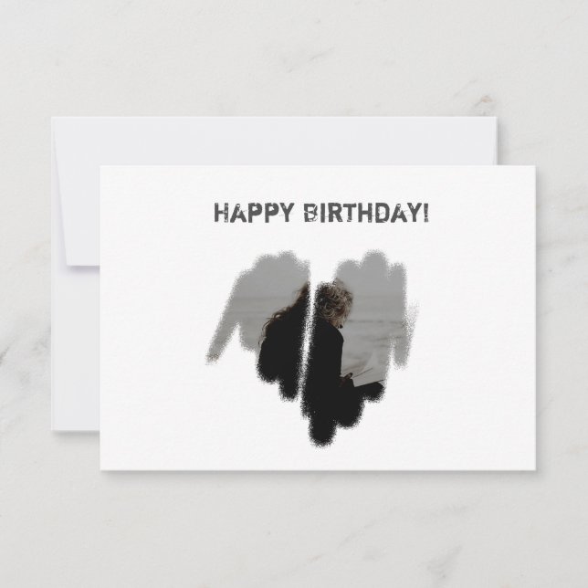 Quadro cardíaco pulverizado de Grafite moderado (Frente)