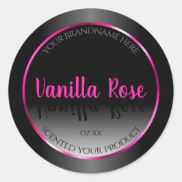 Quadro cor-de-rosa brilhante com etiqueta branca e