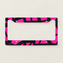 Quadro da placa de design "rachada" rosa quente