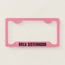 Quadro da Placa de Licença BRCA SISTERHOOD
