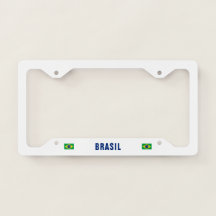 Quadro da placa de licença do Brasil
