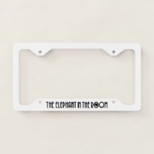 Quadro Da Placa De Licença - O Elefante Na Sala