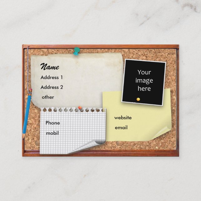 Quadro de anúncios customizável (Frente)