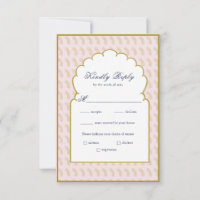 Quadro de Arca Elegante Cartão RSVP de Casamento R