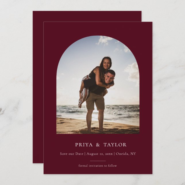 Quadro de Arco Moderno Flat Salvar O Cartão com fo (Frente/Verso)