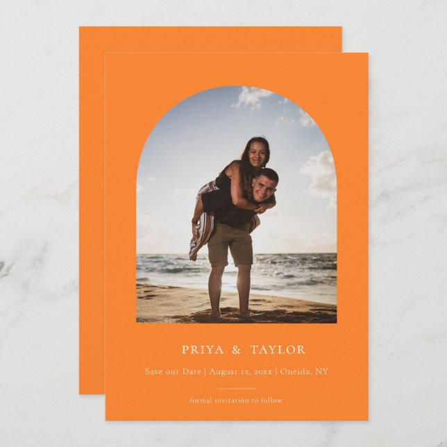 Quadro de Arco Moderno Flat Salvar O Cartão com fo (Frente/Verso)