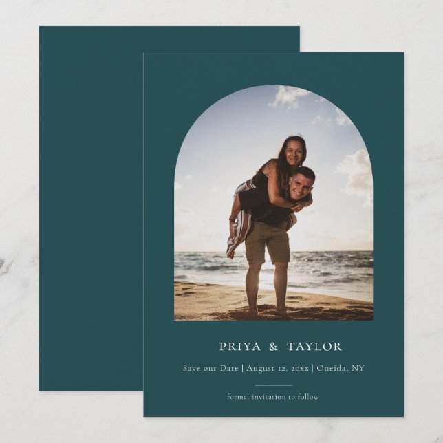 Quadro de Arco Moderno Flat Salvar O Cartão com fo (Frente/Verso)