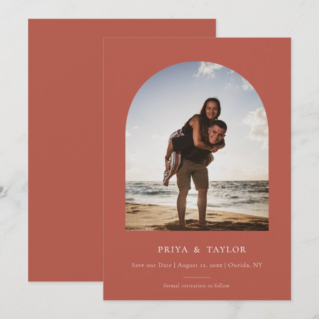 Quadro de Arco Moderno Flat Salvar O Cartão com fo (Frente/Verso)