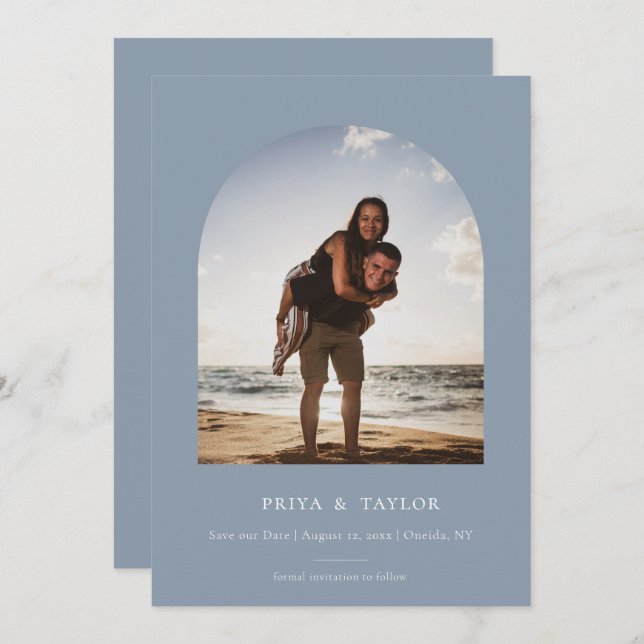 Quadro de Arco Moderno Flat Salvar O Cartão com fo (Frente/Verso)