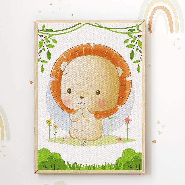 Quadro de Berçário de Leão Poster para Quarto de C (Criador carregado)