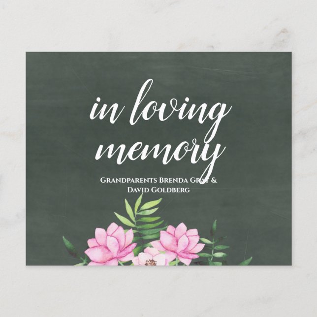 Quadro de Chlakboard Personalizado, Cor-de-rosa, O (Frente)