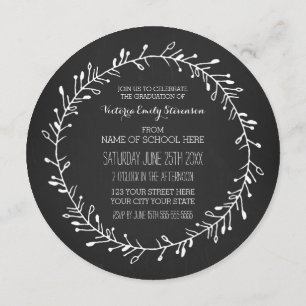 Quadro de Convite à Festa de formatura redonda