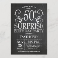 Quadro de Convite de 50.º Aniversário para Surpres