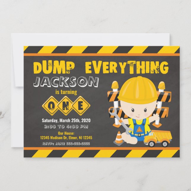 Quadro de Convite para primeiros aniversarios de C (Frente)