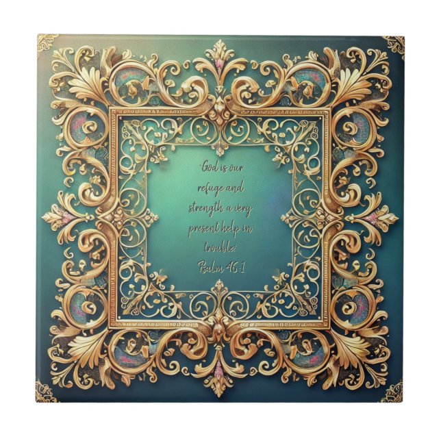 Quadro de Filigrana Personalizável com Versículos  (Frente)