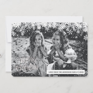 Quadro de flocos de neve Cartão Feliz de Natal