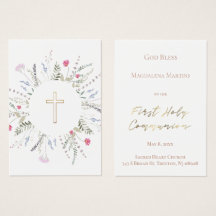 quadro de flores silvestres Primeiro cartão de mem