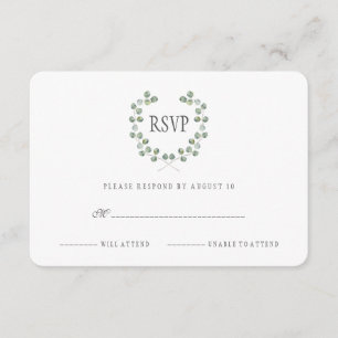Quadro de Folha de Eucalyptus Watercolor RSVP