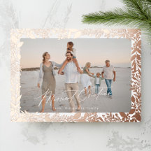 Quadro de Foto Botânico de Natal em Rose Gold