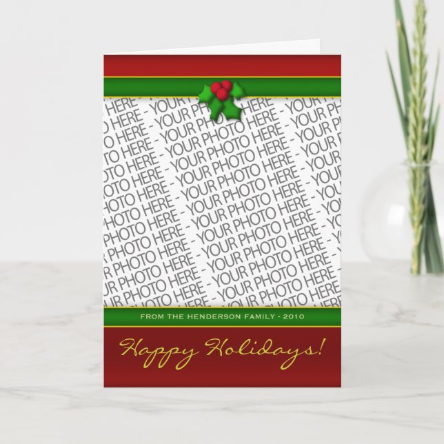 Quadro de Fotografia Modelo do Cartão de Saudação  (Frente)