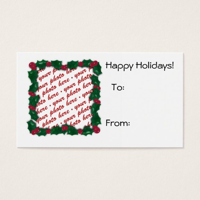 Quadro de Fotografias da Etiqueta de Presente de N (Frente)