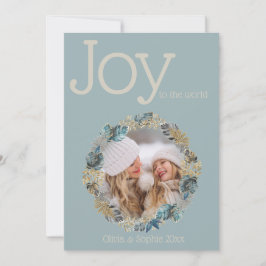 Quadro de Fotografias de Folhagem Azul de Natal Tr