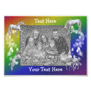 Quadro de Fotografias do Arco-Íris Branco Unicór